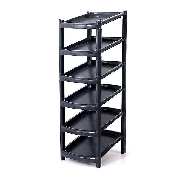  올블랙DIY신발정리대6단