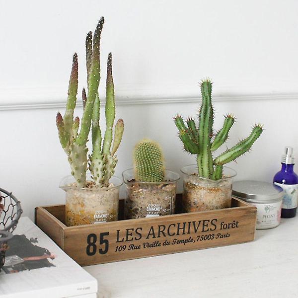  나무 미니 박스 작은 화분 소품 정리함 빈티지 우드