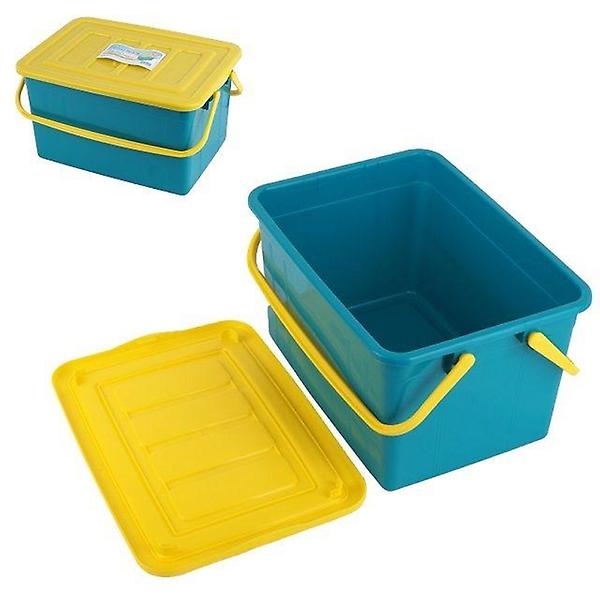  손잡이+뚜껑 다용도 바구니-중 소풍 나들이 물건정리