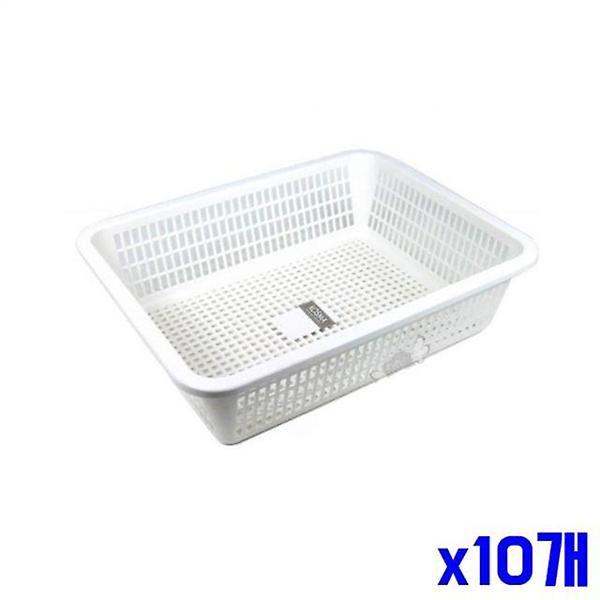  소품 정리 사각 소쿠리 바구니 46.5x37x13cm x10개