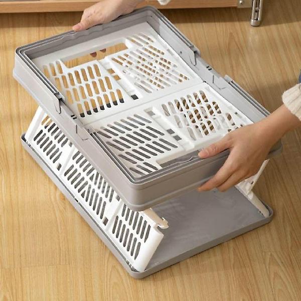  폴딩 화이트그레이 바구니 다용도