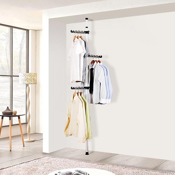  고정식 1단 행거 기둥 옷걸이