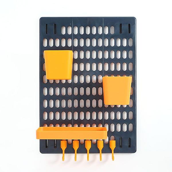  홈데코 접착식 페그보드 선반세트 타공판선반