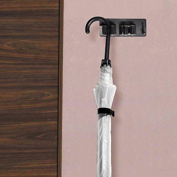  봉고정홀더 대걸레 벽부착 이중 홀더 클립 블랙