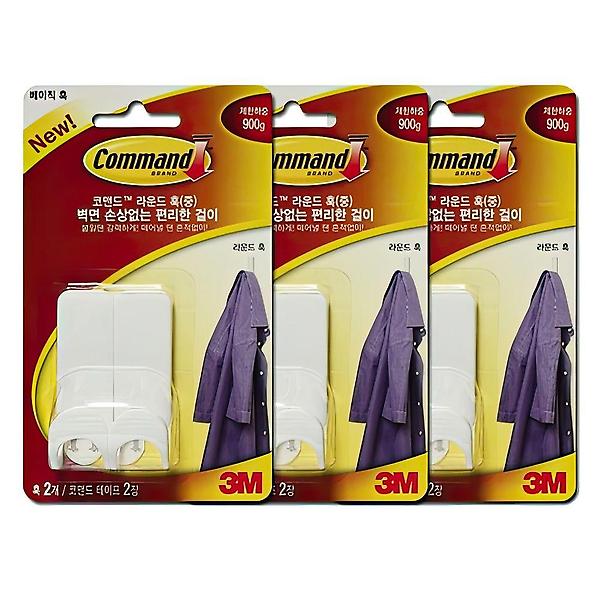  3M 접착식 옷 바지 걸이 행거 후크 벽걸이 모자 욕실