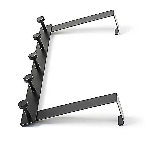  도어 블랙 후크 5구 36x18cm 문걸이후크 문걸이행거