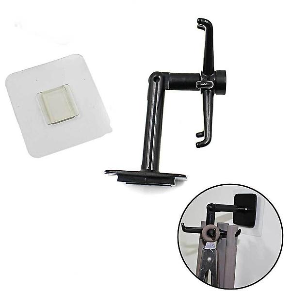  벽 부착식 회전후크 검정 6구 6구 욕실 거치대