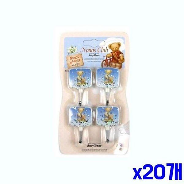  강력 접착 미니 사각 행거 4P x20개 접착식걸이 훅