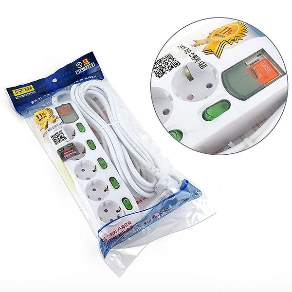  멀티탭 절전형 개별스위치 국산 멀티콘센트 5구 5M