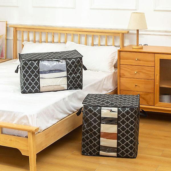  고급 패딩 정리 이불 옷 수납함 정리함 블랙 보관함