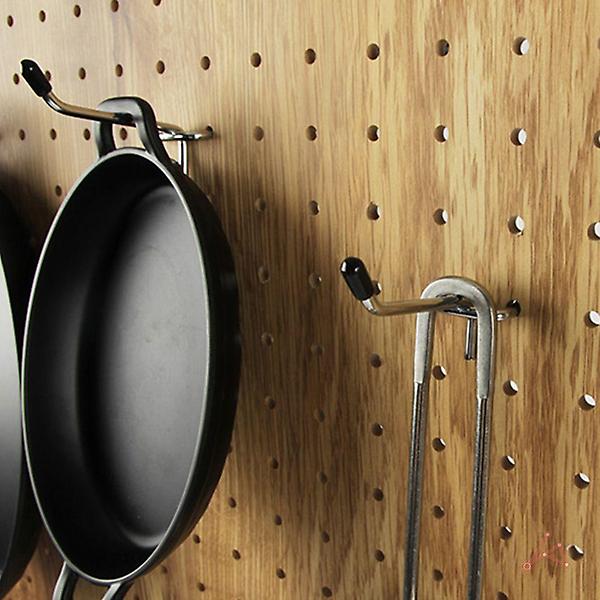  타공판걸이 벽결어 후크 T형 타공후크 검정 4개