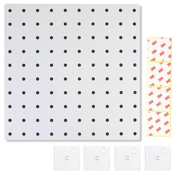  타공판 흰색 부착식 아크릴 페그보 소품 수납 걸이