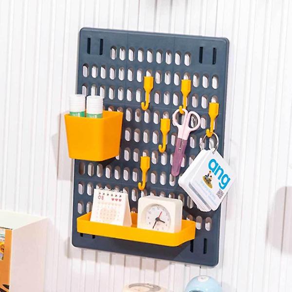  네이비 옐로우 무타공타공판 페그보드 무타공