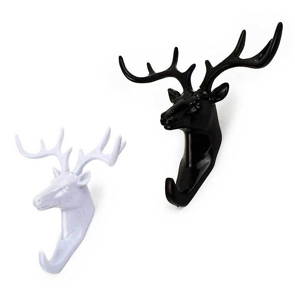  사슴머리 후크 블랙 걸이 후크 고정 벽고리 접착 벽