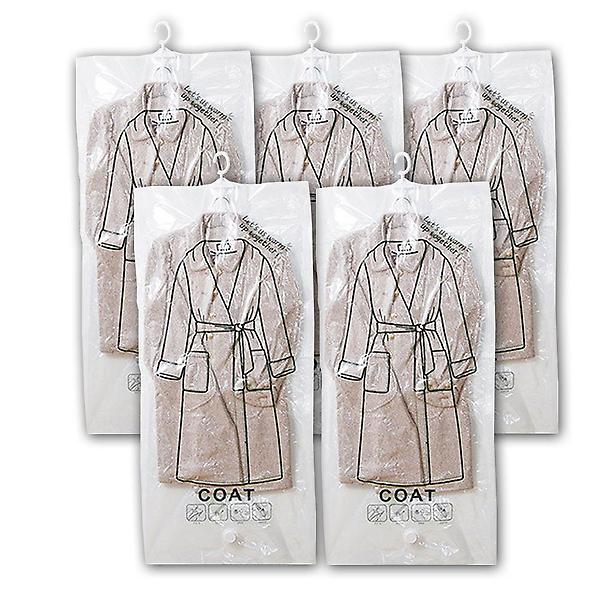  대형 진공 옷장 겨울 옷 코트 보관 옷걸이 압축팩 5개