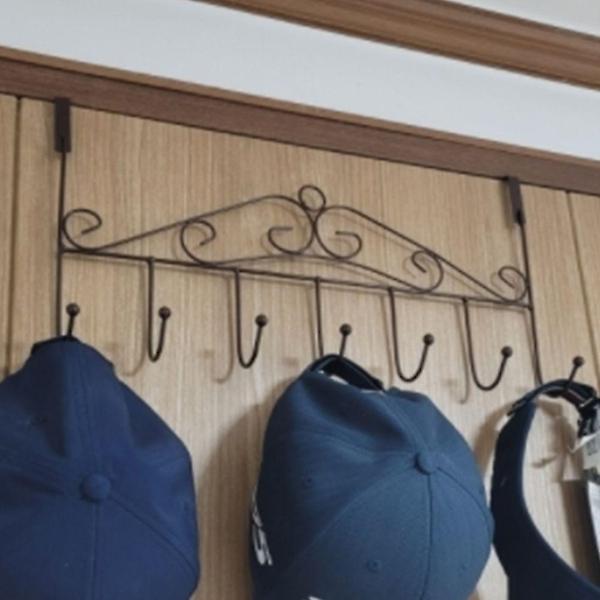  7구 문옷걸이 문걸이후크 도어행거 검정