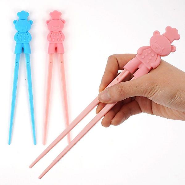  곰돌이 실리콘 IQ EQ 젓가락 X2개 어린이 성인 연습용