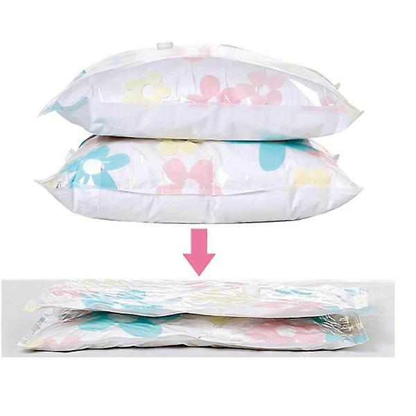  진공 중형 압축 꽃무늬 팩 봉투 정리 자취 보관