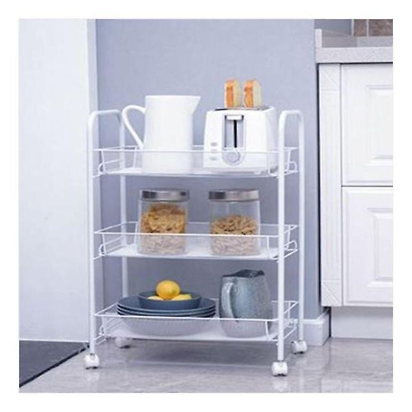  이동식 철제 트롤리 바퀴형 선반 트레이 정리대