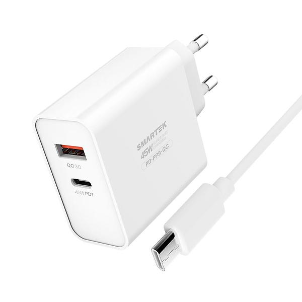  스마텍 45W 2포트 C타입 초고속충전기 STQC-PD6000CT