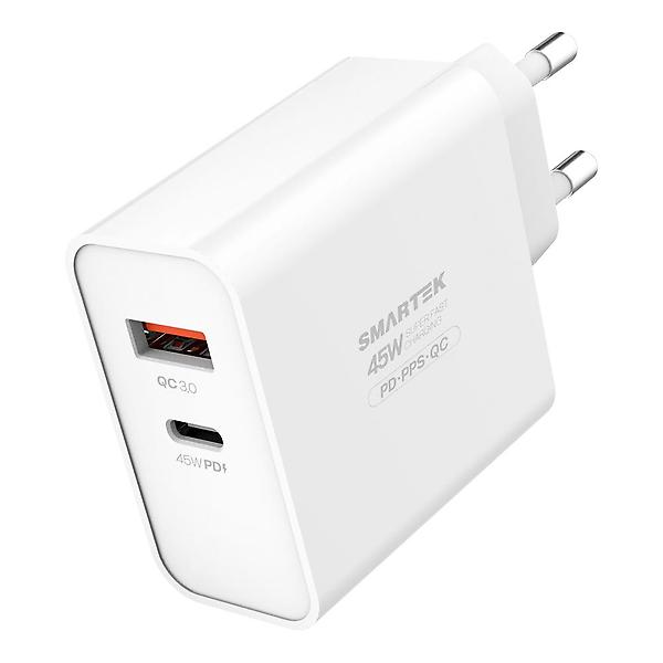  스마텍 45W 2포트 C타입 초고속충전기 STQC-PD6000CT