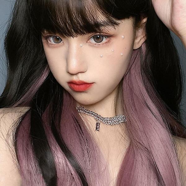  [언니네 가발] 그라데이션 브릿지 헤어피스 5p세트(애쉬로즈)