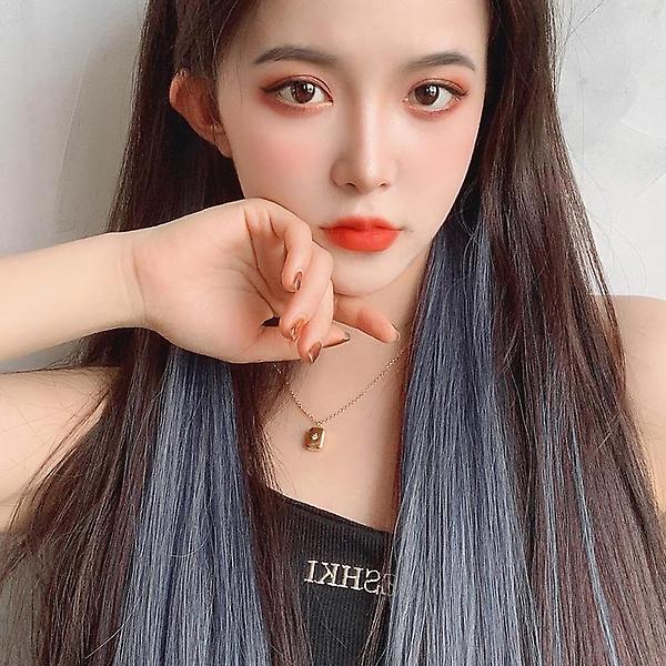  [언니네 가발] 컬러 브릿지 헤어피스 6p세트(애쉬블루)