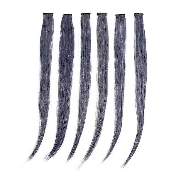  [언니네 가발] 컬러 브릿지 헤어피스 6p세트(애쉬블루)