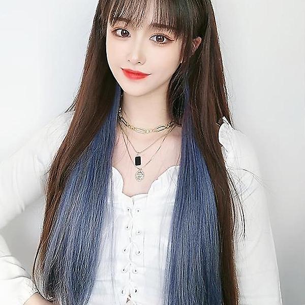  [언니네 가발] 그라데이션 브릿지 헤어피스 5p세트(애쉬블루)