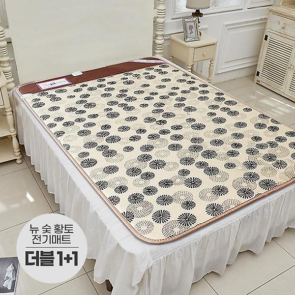  일월 뉴 숯 황토 방 전기 매트 더블 1+1 온열 보료 장판