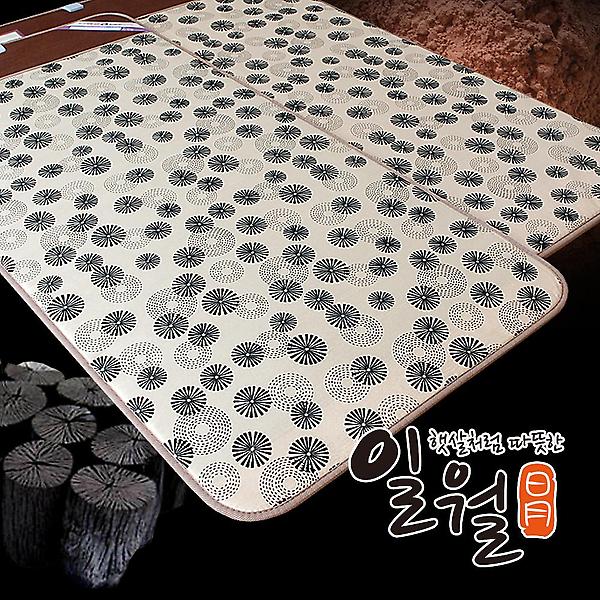  일월 뉴 숯 황토방 전기 매트 싱글+더블 세트 장판 온열 요