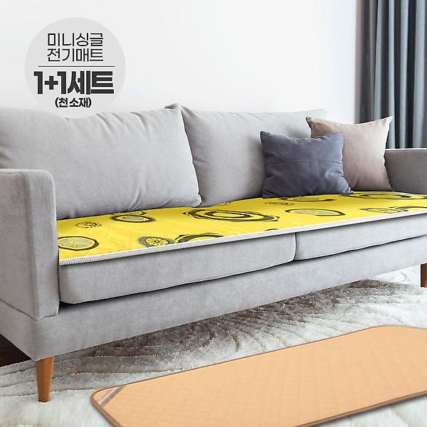  일월 미니 싱글 매트 천소재 1+1 3인용 전기 방석 장판 요