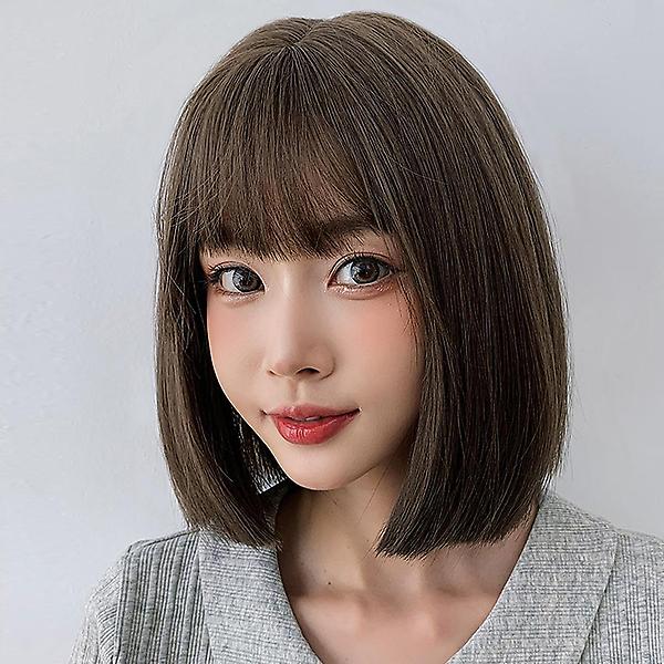  [언니네 가발] 일자컷 단발 통가발(올리브브라운)
