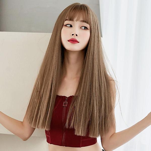  [언니네 가발] 스트레이트 긴머리 통가발(밀크브라운)