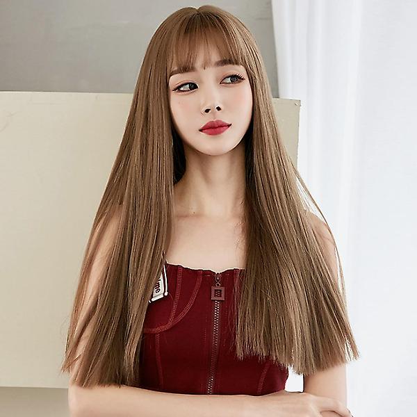  [언니네 가발] 스트레이트 긴머리 통가발(밀크브라운)