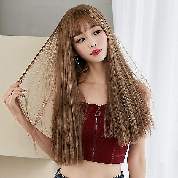  [언니네 가발] 스트레이트 긴머리 통가발(밀크브라운)