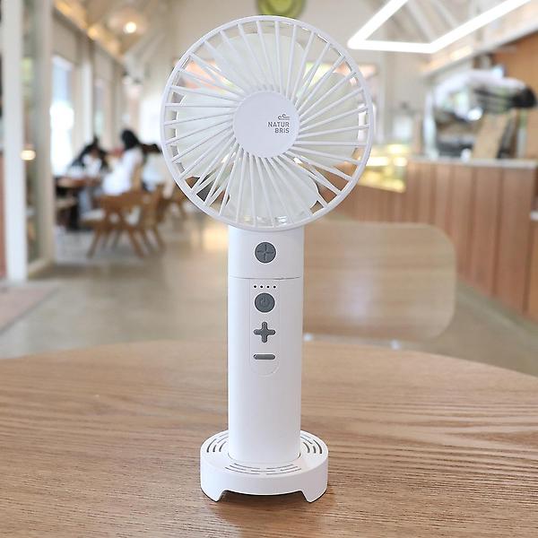  키코 무선선풍기 1+1 화이트 LED 휴대용선풍기 탁상용