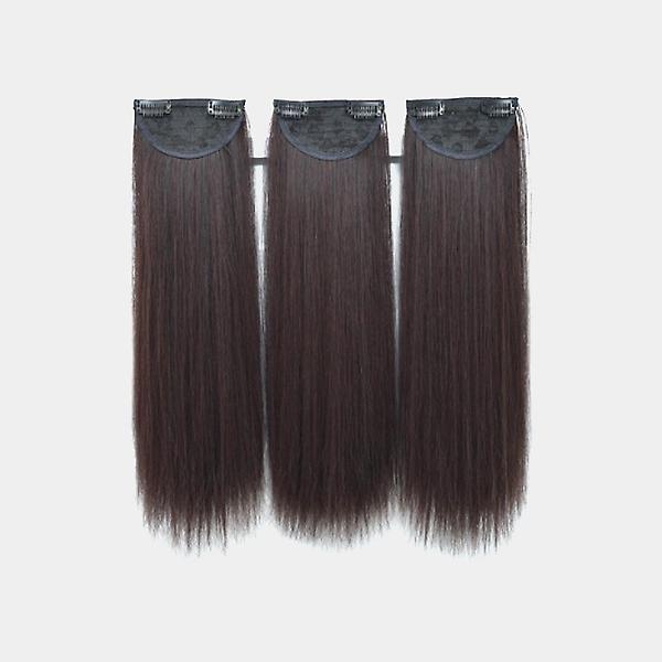  [언니네 가발] 풍성한 부분가발 헤어피스 3p세트(45cm) (레드브라운)