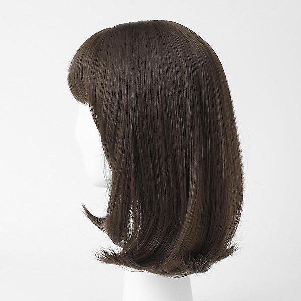  [언니네 가발] C컬 중단발 통가발(매트브라운)