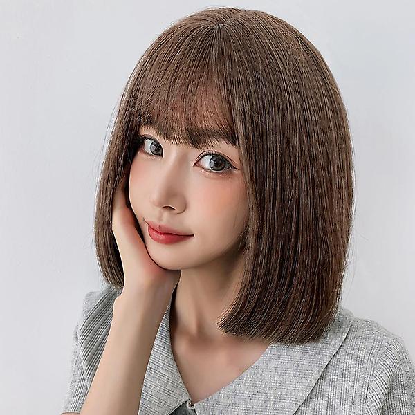 [언니네 가발] 일자컷 단발 통가발(라이트브라운)