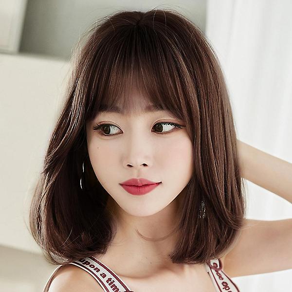  [언니네 가발] C컬 중단발 통가발(내추럴브라운)
