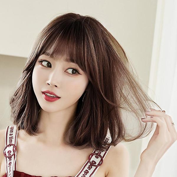  [언니네 가발] C컬 중단발 통가발(내추럴브라운)