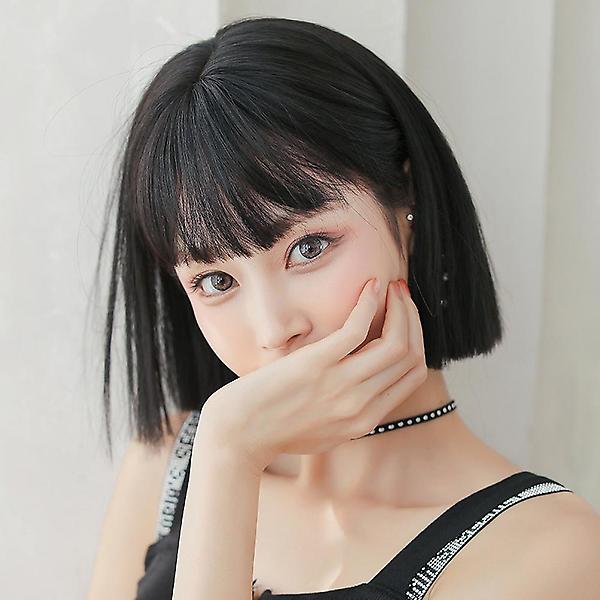  [언니네 가발] 시크 칼단발 통가발(내추럴블랙)