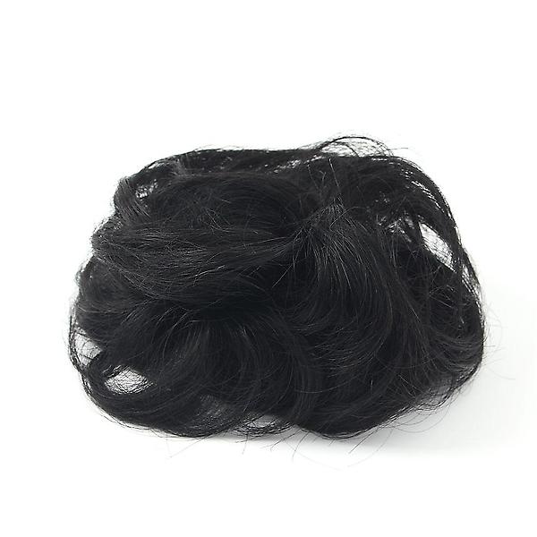  [언니네 가발] 인모 올림머리 곱창밴드 가발(파마머리) (블랙)