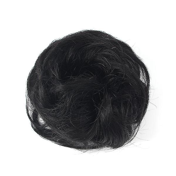  [언니네 가발] 인모 올림머리 곱창밴드 가발(파마머리) (블랙)