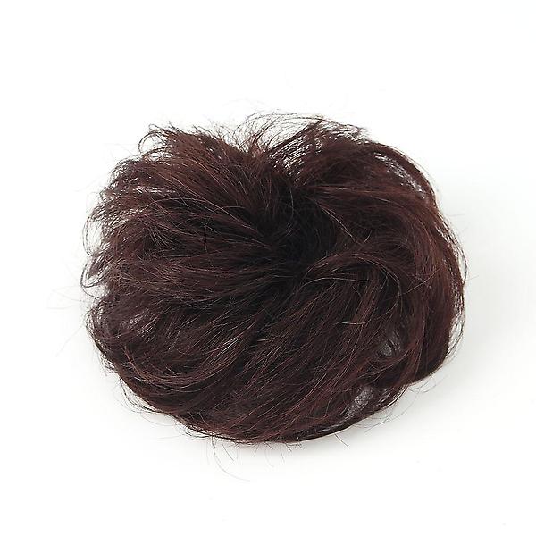  [언니네 가발] 인모 올림머리 곱창밴드 가발(파마머리) (브라운)