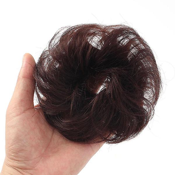  [언니네 가발] 인모 올림머리 곱창밴드 가발(파마머리) (브라운)