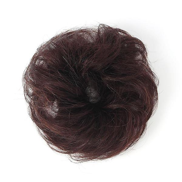  [언니네 가발] 인모 올림머리 곱창밴드 가발(파마머리) (브라운)