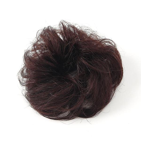  [언니네 가발] 인모 올림머리 곱창밴드 가발(파마머리) (브라운)