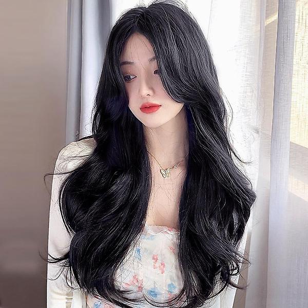  [언니네 가발] 빌드펌 웨이브 긴머리 통가발(블랙)